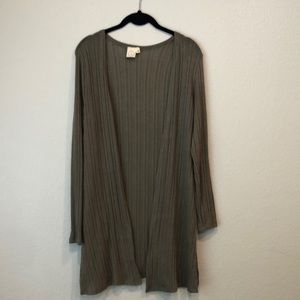 Lightweight olive green cardigan